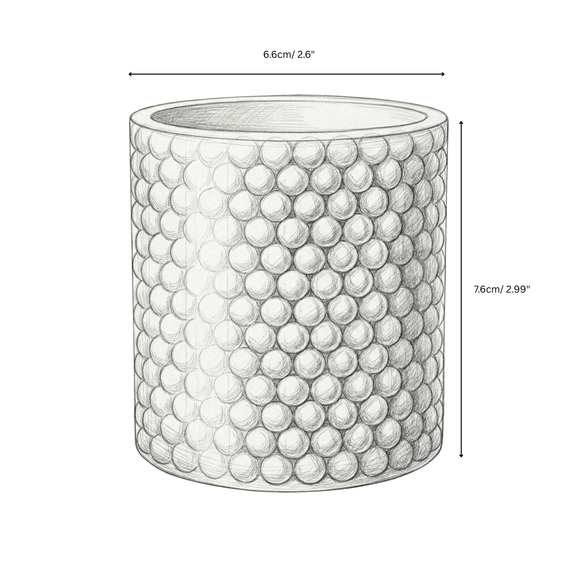 Bubble Texture Pillar Candle Mould — Pebble‑Dot Cylinder - Image 4