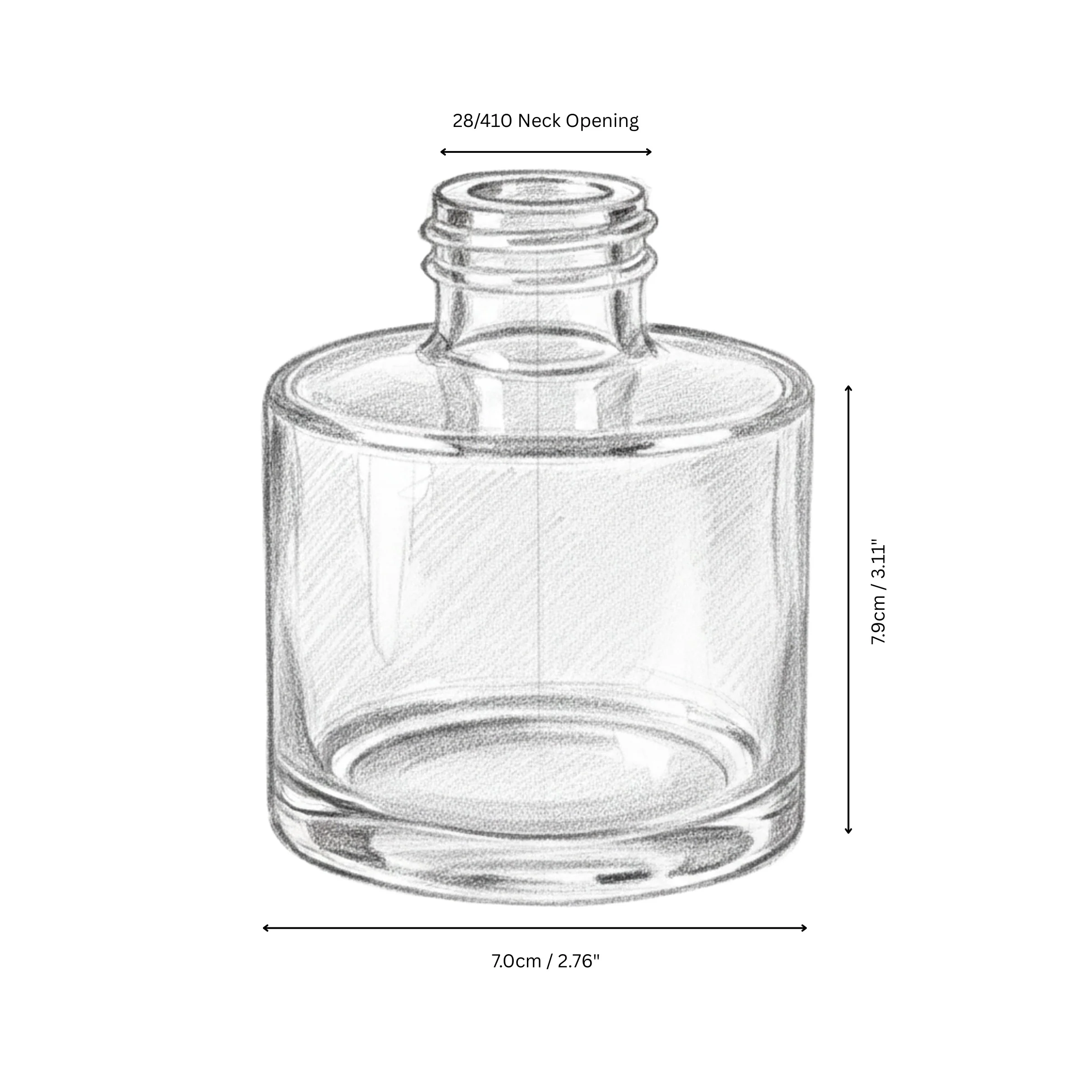 Circular Reed Diffuser BOTTLE - 100ml - Matt Black - Image 3