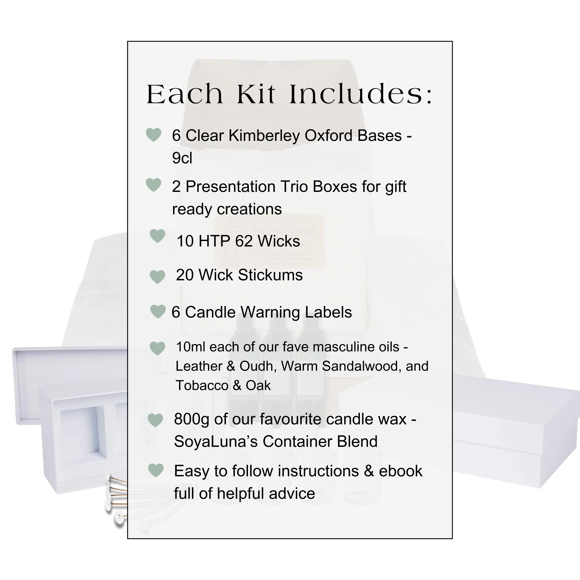Make-Your-Own Scented Candle Gift Set - Masculine Favourites - Image 3