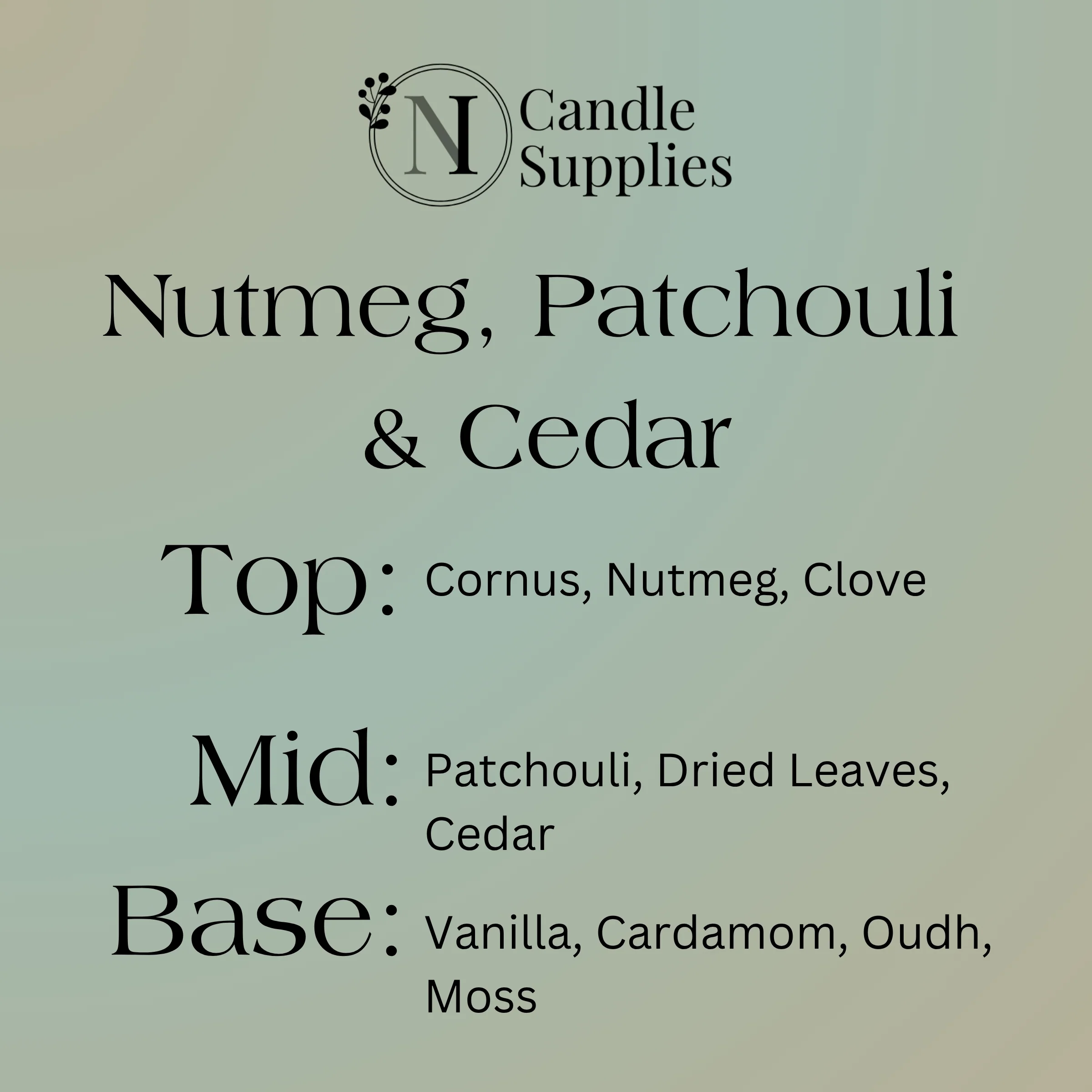 Nutmeg, Patchouli & Cedar Fragrance Oil - Image 2